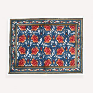 chezpaulette.store-jamini-set-de-table-en-coton-floral-jaipur-bleu-imprimé-blockprint-inde-1
