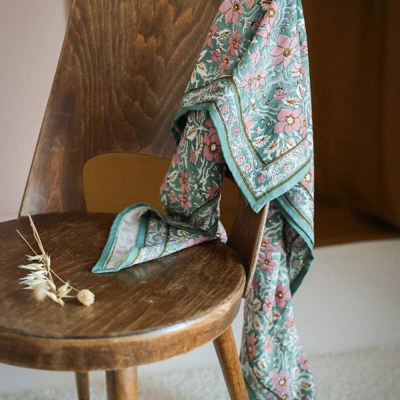 foulard-fleuri-agave-100-coton